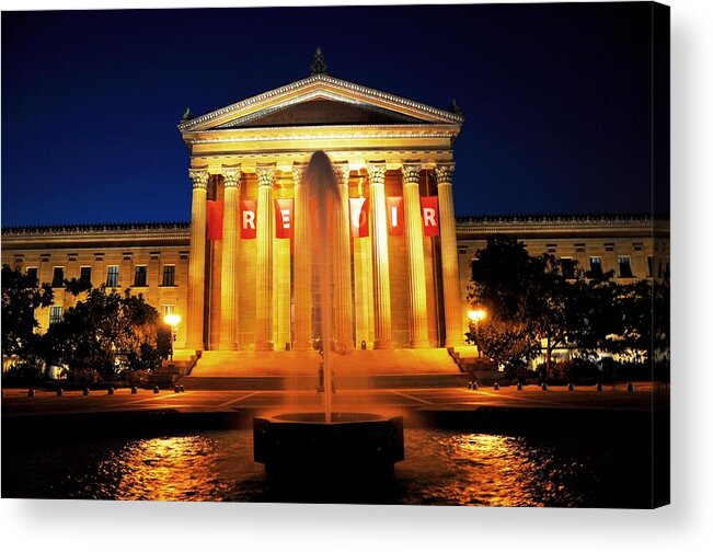 Philadelphia Acrylic Print featuring the photograph Fountain of Art #1 by Andrew Dinh