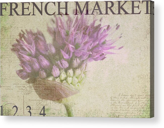 Purple Acrylic Print featuring the photograph French Market Series G #1 by Rebecca Cozart