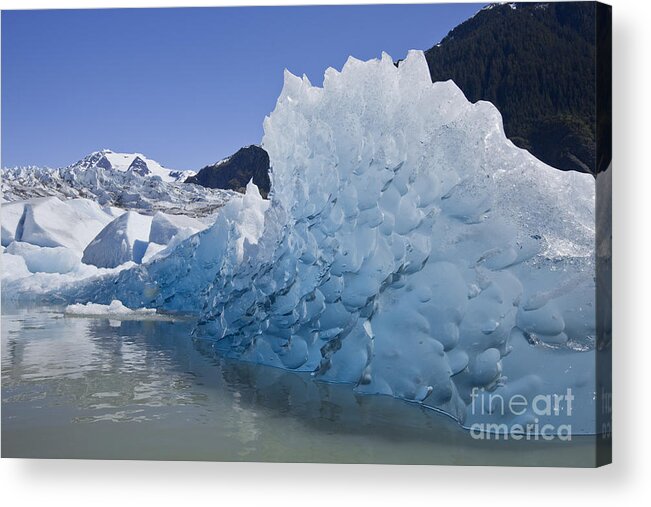 Abstract Acrylic Print featuring the photograph Glacial Ice #1 by John Hyde - Printscapes