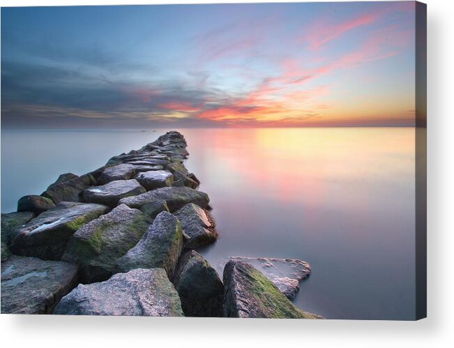 Ice Acrylic Print featuring the photograph Hammonasset State Park #1 by Andrea Galiffi