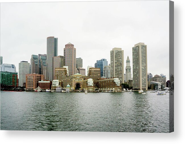 Boston Acrylic Print featuring the photograph Harbor View #1 by Greg Fortier