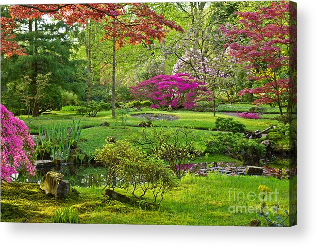 Japanese Acrylic Print featuring the photograph Japanese garden #2 by Anastasy Yarmolovich