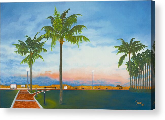Beach Acrylic Print featuring the painting Jax Beach II #1 by Blaine Filthaut