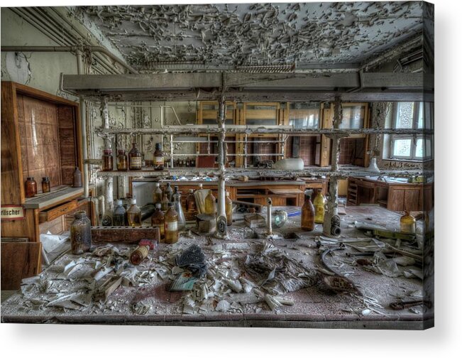 Urbex Acrylic Print featuring the digital art Lab 1 #1 by Nathan Wright
