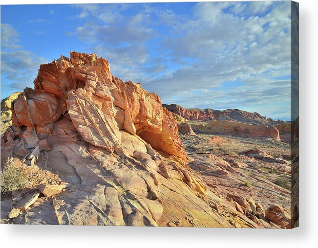 Valley Of Fire State Park Acrylic Print featuring the photograph Morning Light on Valley of Fire #1 by Ray Mathis