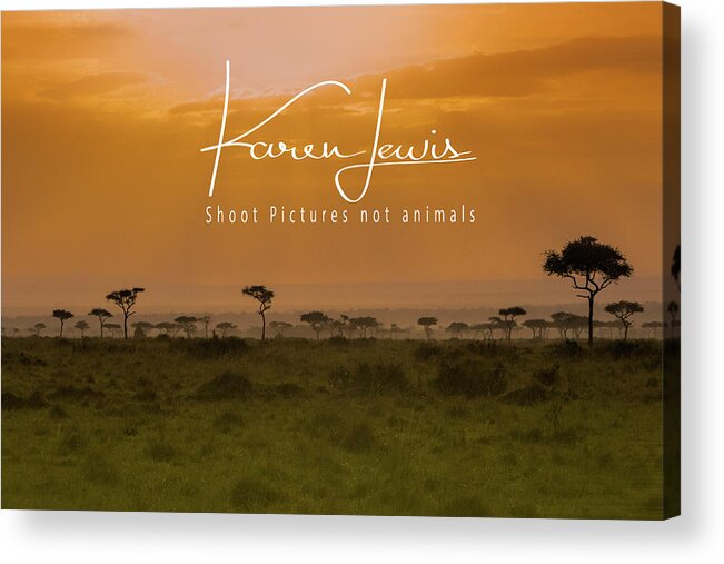 Masai Mara Acrylic Print featuring the photograph New Day on the Mara #1 by Karen Lewis
