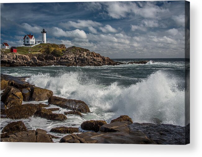 2015 Acrylic Print featuring the photograph Nubble Light by Fred LeBlanc