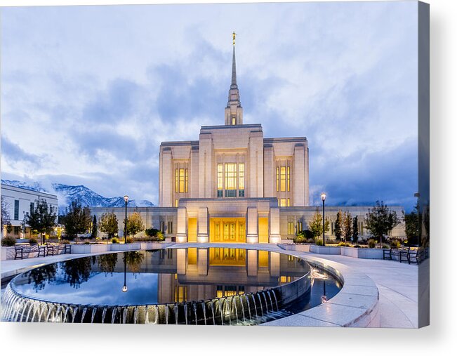 Temples Acrylic Print featuring the photograph Ogden Utah LDS Temple #1 by Scott Law