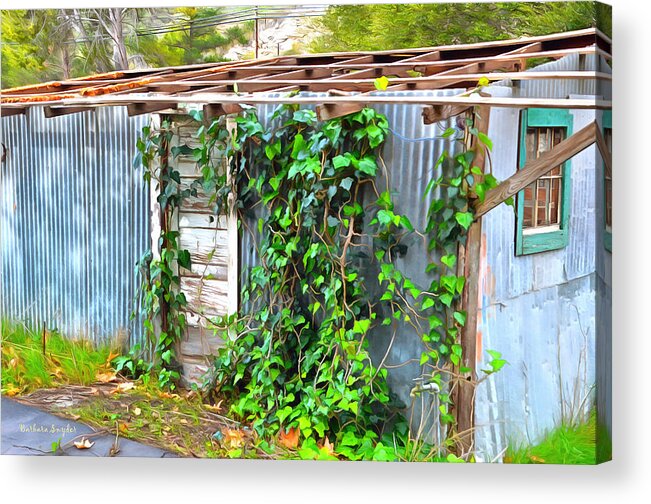 Barbara Snyder Acrylic Print featuring the photograph Overgrown And Abandoned #1 by Barbara Snyder