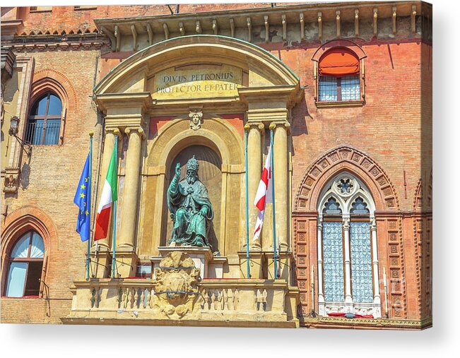 Bologna Acrylic Print featuring the photograph Palace of Accursio Bologne #1 by Benny Marty