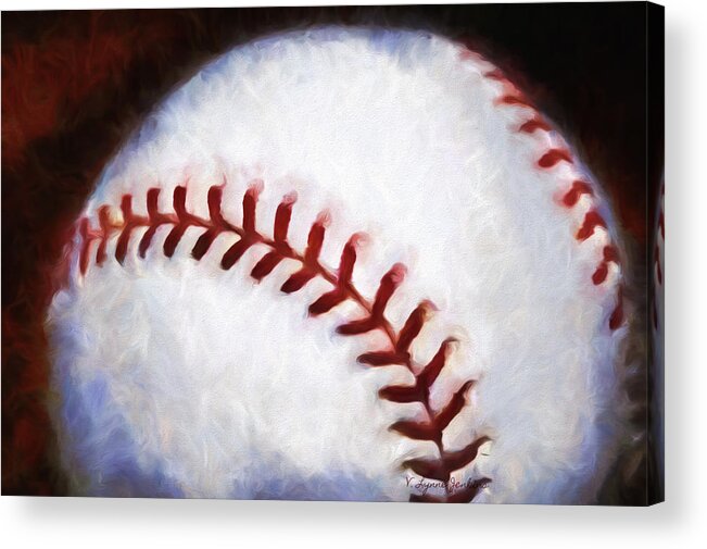 Baseball Acrylic Print featuring the painting Passion #1 by Lynne Jenkins