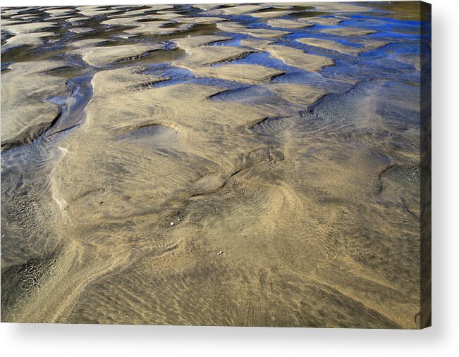 Abstract Acrylic Print featuring the photograph Patterns in the Sand III #1 by Shirley Mitchell