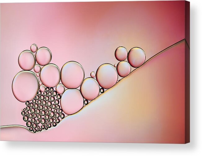 Bubbles Acrylic Print featuring the photograph Pearlescent Pastel #1 by Heidi Westum