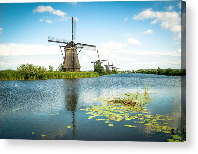 Europe Acrylic Print featuring the photograph Picturesque Kinderdijk #1 by Hannes Cmarits