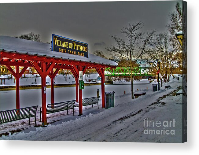 Pittsford Acrylic Print featuring the photograph Pittsford Canal Park #1 by William Norton