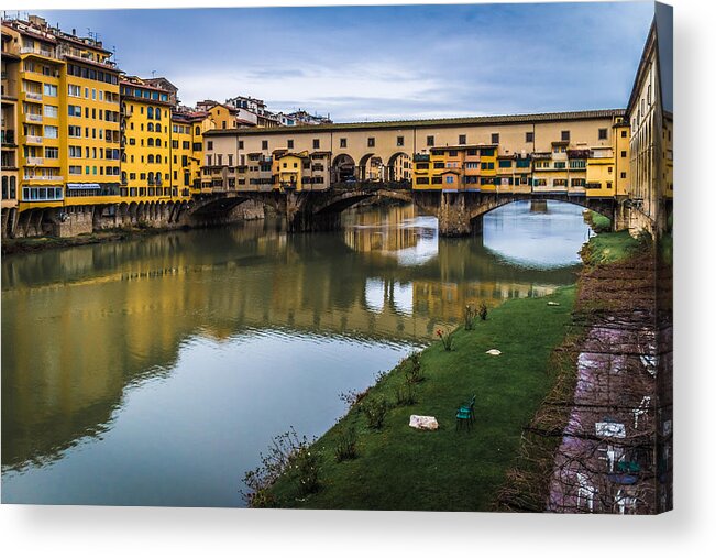 Ponte Acrylic Print featuring the photograph Ponte Vecchio #1 by Adam Rainoff