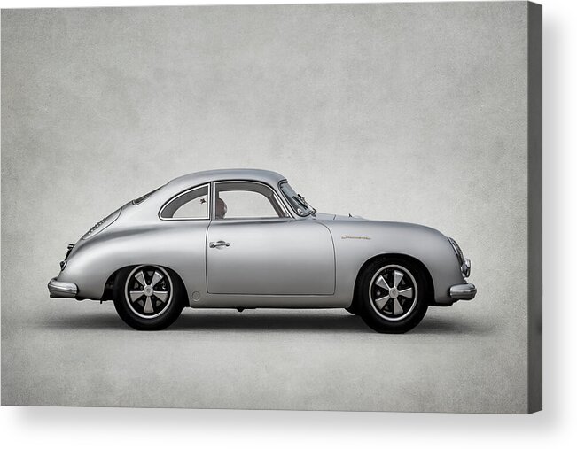 Vintage Acrylic Print featuring the digital art Porsche 356 #2 by Douglas Pittman