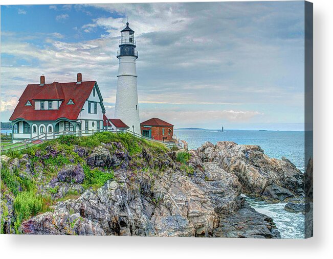 Portland Maine Lighthouse Acrylic Print featuring the photograph Portland Head Lighthouse #1 by Joe Granita