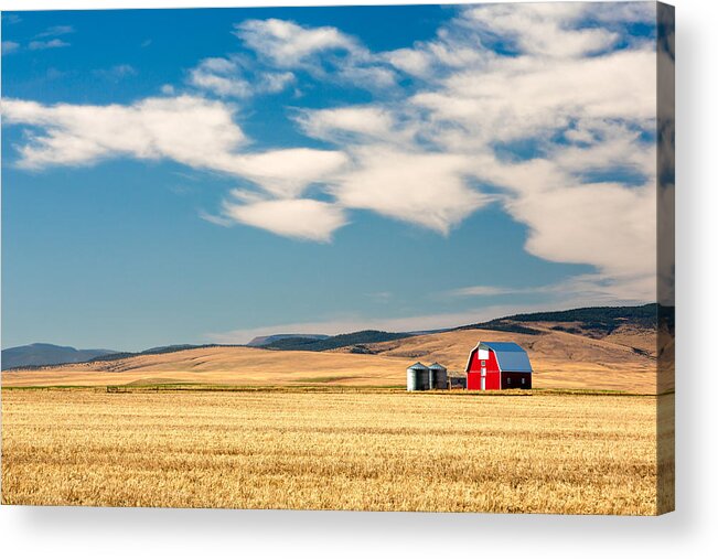 Red Acrylic Print featuring the photograph Prairie Red by Todd Klassy