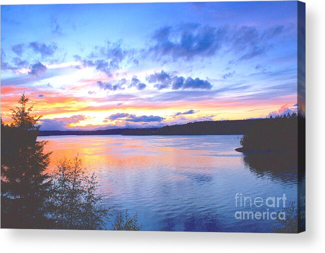 Photography Acrylic Print featuring the photograph Puget Sound Sunset #1 by Sean Griffin
