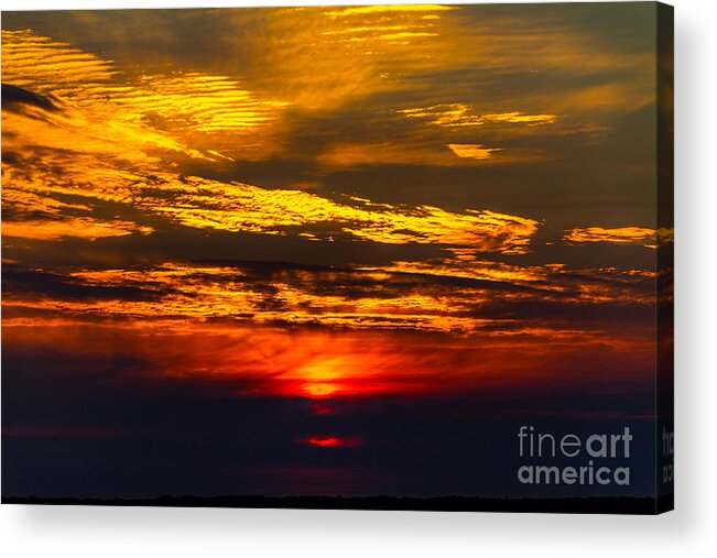 Sunrise Acrylic Print featuring the photograph Red Dawn #1 by William Norton