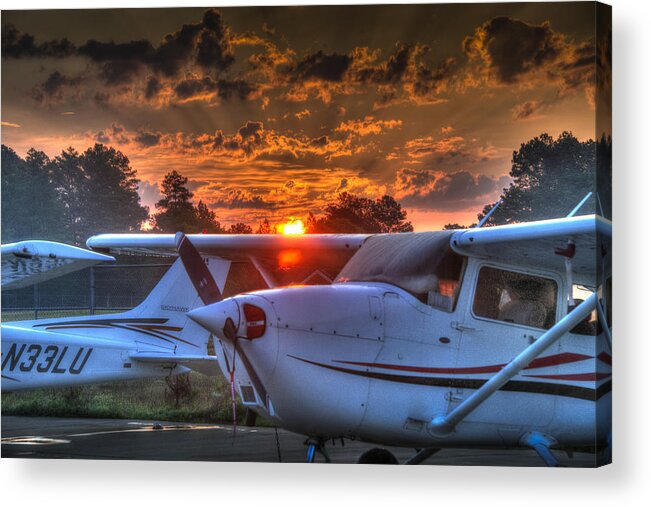 Sunrise Acrylic Print featuring the photograph Red Sky In Morning by Phil And Karen Rispin