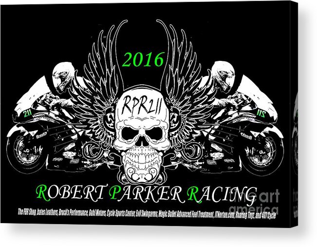 Racing Acrylic Print featuring the digital art Robert Parker T004 #1 by Jack Norton
