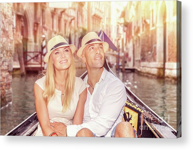 Boat Acrylic Print featuring the photograph Romantic travel to Europe #1 by Anna Om
