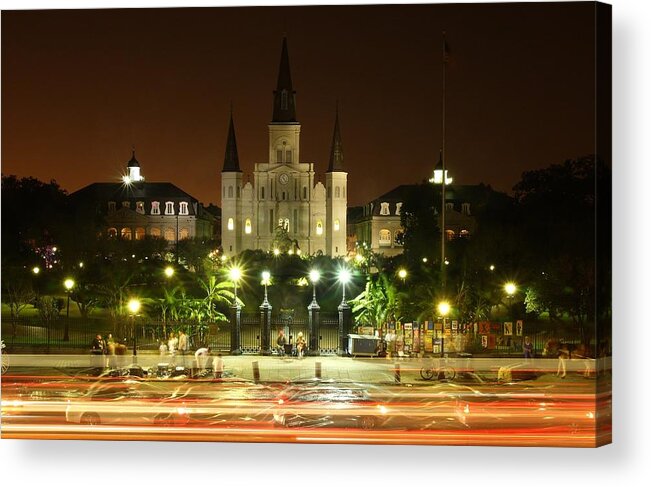 St. Acrylic Print featuring the photograph Saint Louis Cathedral in New Orleans #1 by Jetson Nguyen