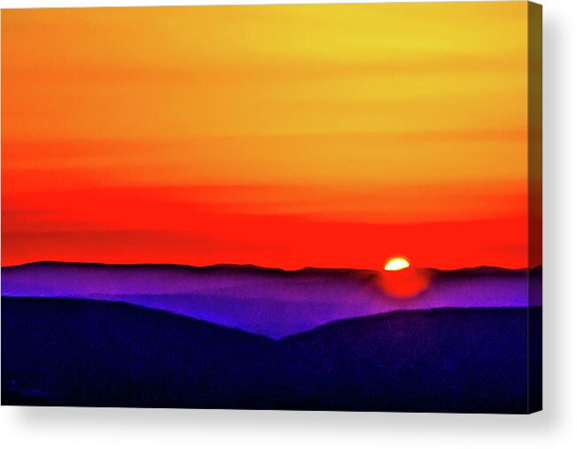 Shenandoah Valley Acrylic Print featuring the photograph Shenandoah Valley Sunset #1 by Louis Dallara