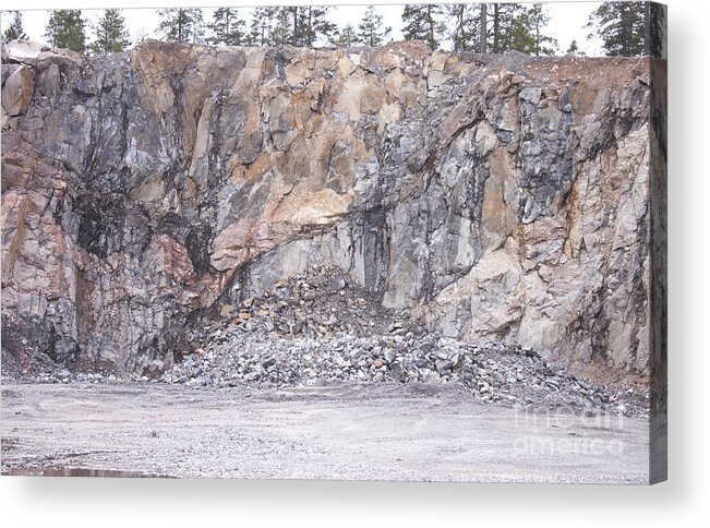 Stone Acrylic Print featuring the photograph Stone mine #1 by D R