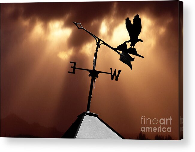 Weathervane Acrylic Print featuring the photograph Storms Are Brewing #1 by Jarrod Erbe