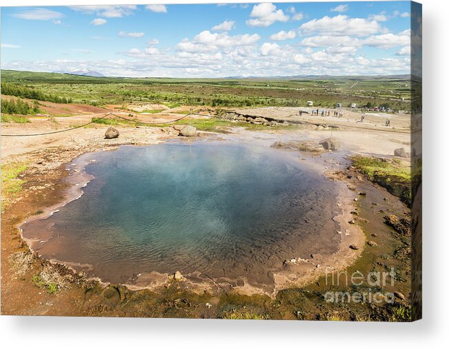 Iceland Acrylic Print featuring the photograph Strokkur geyser in Iceland #1 by Didier Marti