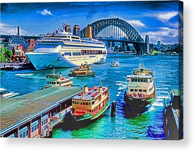 Australia Acrylic Print featuring the photograph Sydney Quay #1 by Dennis Cox
