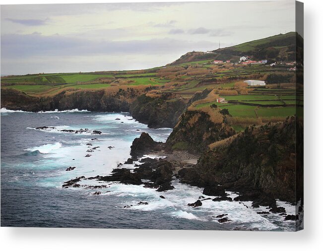 Kelly Hazel Acrylic Print featuring the photograph Terceira Coastline #1 by Kelly Hazel