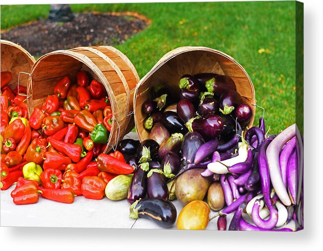 Kendall Acrylic Print featuring the photograph The Fall Harvest is In Kendall Square Farmers Market #1 by Toby McGuire