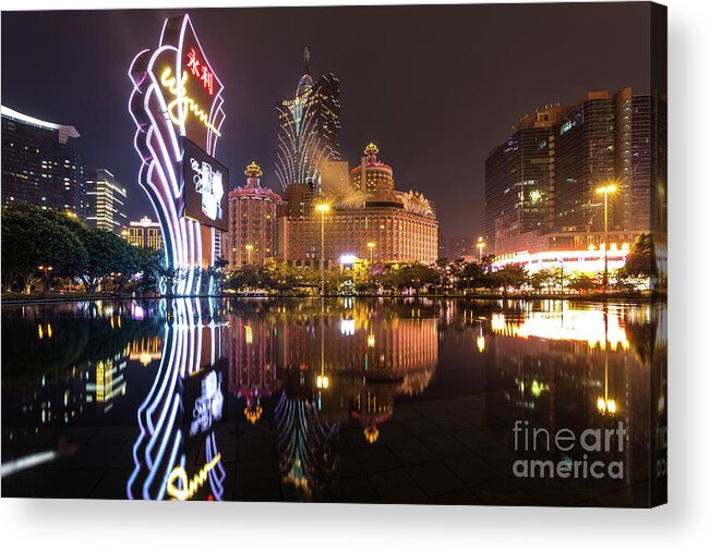 China Acrylic Print featuring the photograph The nights of Macau #1 by Didier Marti