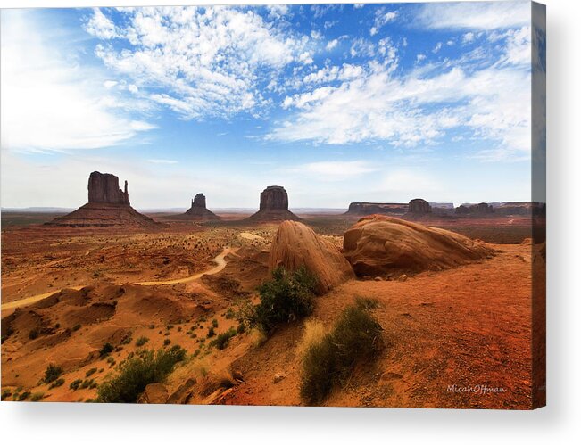 Monument Valley Acrylic Print featuring the photograph Thin Line by Micah Offman