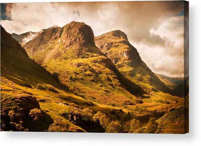 Scotland Acrylic Print featuring the photograph Three Sisters. Glencoe. Scotland by Jenny Rainbow