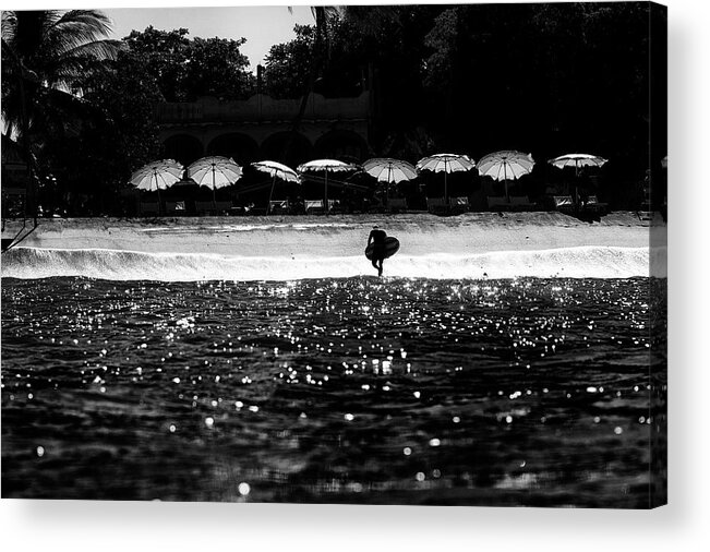 Surfing Acrylic Print featuring the photograph Umbrellas #1 by Nik West