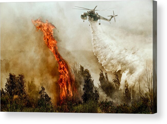 Helicopter Acrylic Print featuring the photograph Untitled #1 by Antonio Grambone