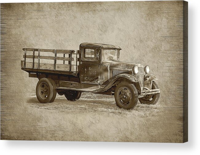 Truck Acrylic Print featuring the photograph Vintage Truck by Cathy Kovarik