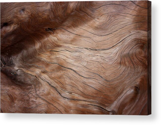 Wood Acrylic Print featuring the photograph Waves and Wood #3 by Larry Bacon
