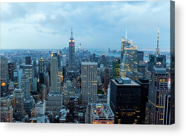 New York Acrylic Print featuring the digital art New York #10 by Super Lovely