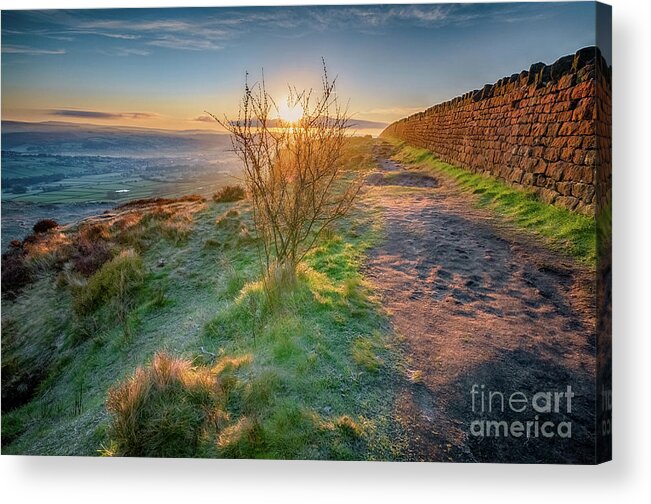 Cowling Acrylic Print featuring the photograph Sunrise in Cowling on last day of April #10 by Mariusz Talarek