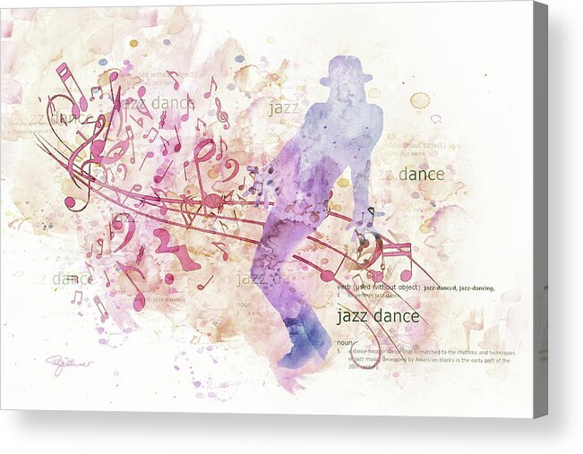 Dance Acrylic Print featuring the digital art 10849 All that Jazz by Pamela Williams