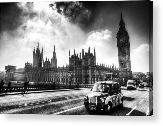 Westminster Acrylic Print featuring the photograph Westminster Bridge London #14 by David Pyatt
