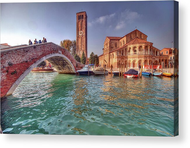 Burano Venice Italy Acrylic Print featuring the photograph Burano Venice Italy #15 by Paul James Bannerman
