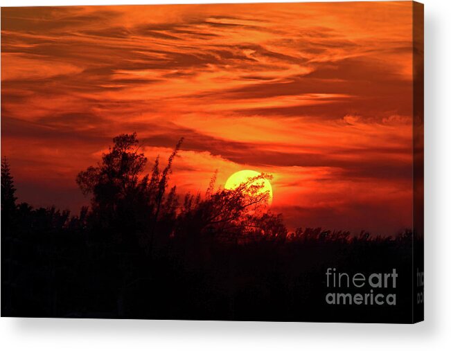 Sunset Acrylic Print featuring the photograph 16- Inferno by Joseph Keane
