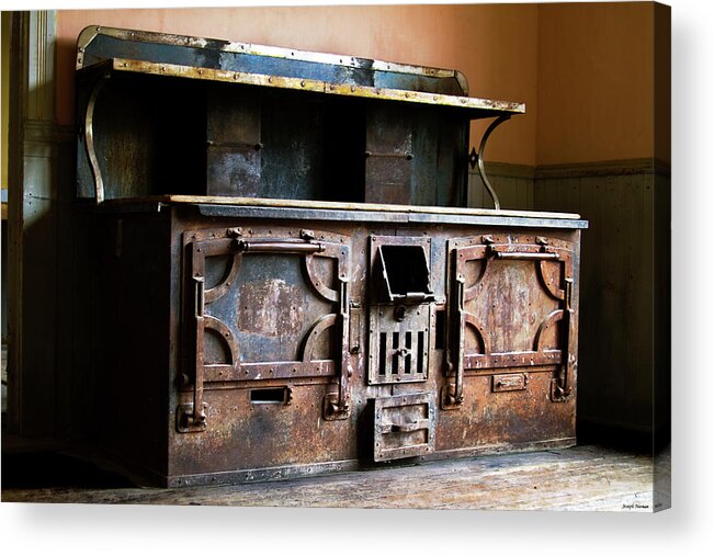 Old Stove Acrylic Print featuring the photograph 1800's Stove by Joseph Noonan